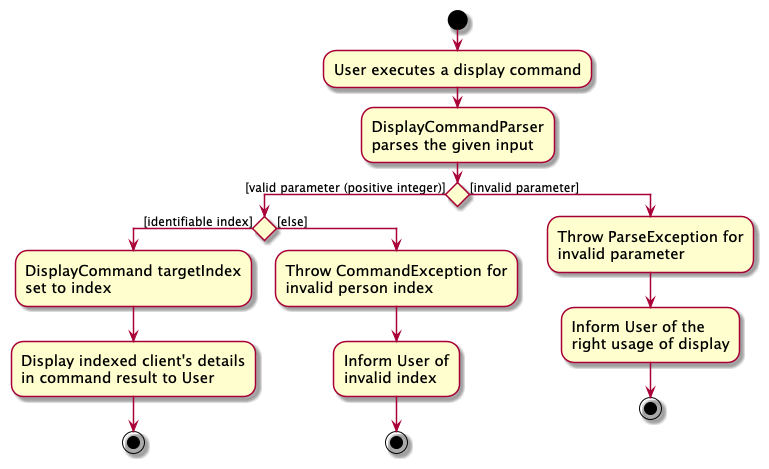 Display Command Activity Diagram